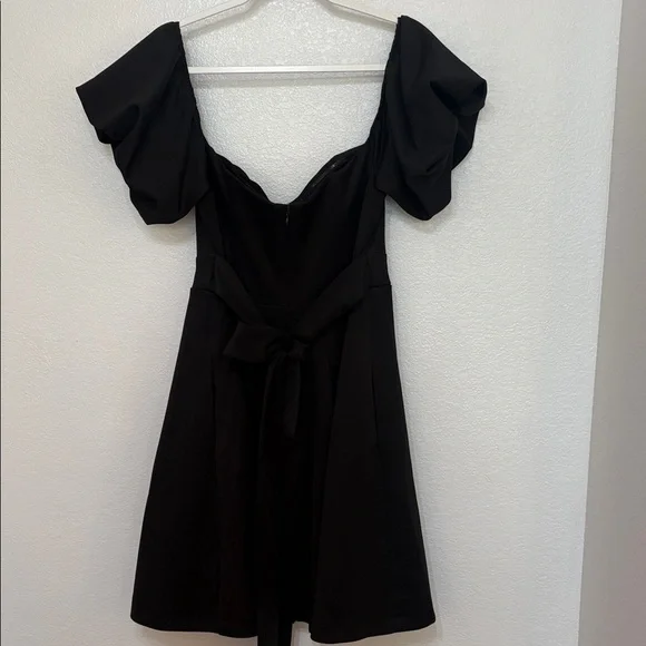 Belle Badgley Mishka Puff Sleeve Cocktail Dress- Size 12 - Picture 5 of 10